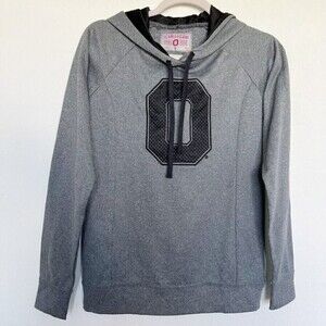VARSITY preppy hoodie Pullover Sweatshirt SMALL grey number 0 Activewear